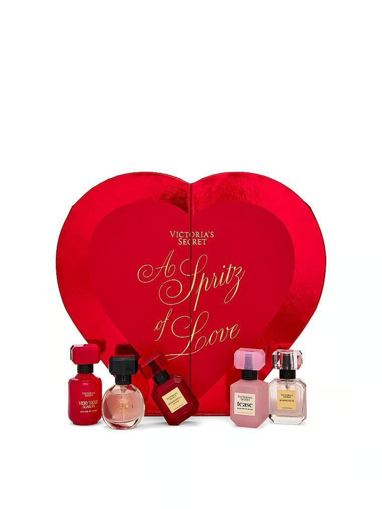 Подарочный набор Victoria's Secret 5-Piece Fragrance Discovery Gift Set including Tease Sugar Fleur and Heart-Shaped Box One size (35117834)