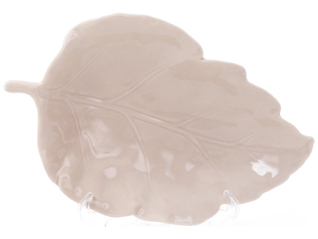 Блюдо фарфоровое Лист 19 см Бежевый (BDI-727-115) Блюдо фарфоровое Лист 19 см Бежевый (BDI-727-115)