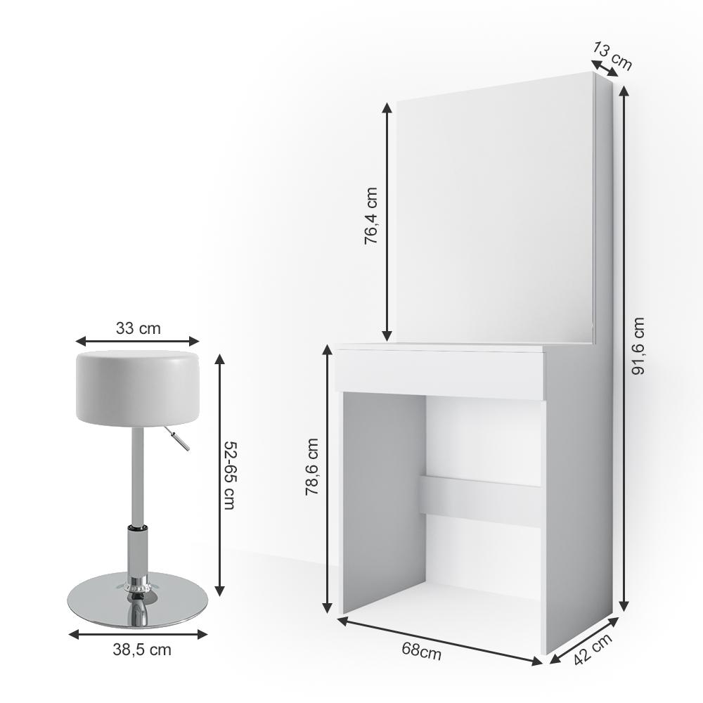 Туалетный столик Vicco Melle со стулом Белый - фото 3 Туалетный столик Vicco Melle со стулом Белый - фото 3