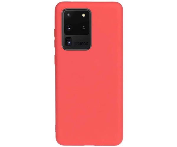 Чехол - накладка Silikone Matted для Samsung Galaxy S20 Utra Красный