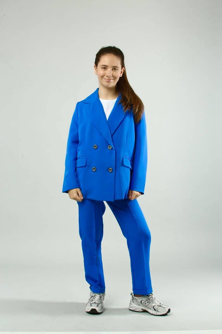 Костюм школьный для девочки пиджак и брюки IRmAS 1138 152 см Электрик