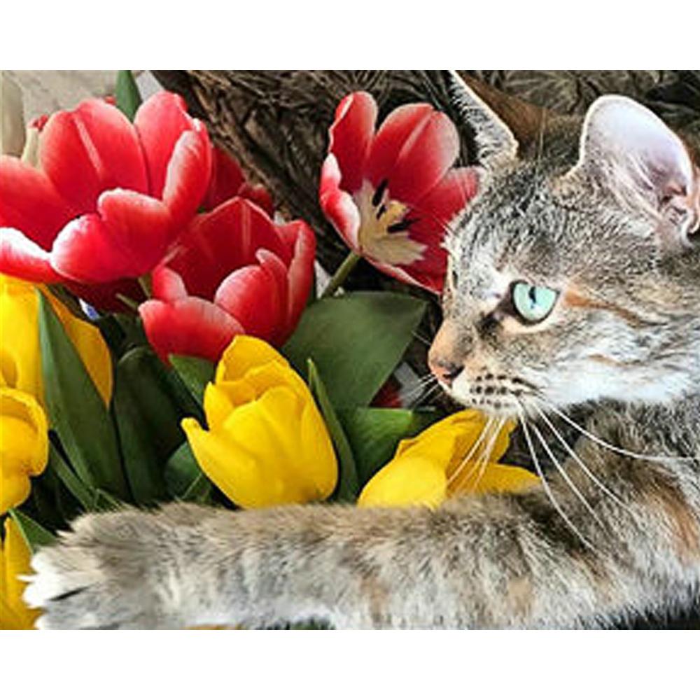 Алмазная мозаика Strateg Премиум Мартское настроение 30x40 см (Str-GM85987)