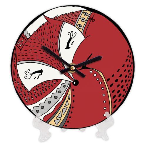 Часы настенные круглые Presentville Лиса 18 см (CH18 P TFL062)