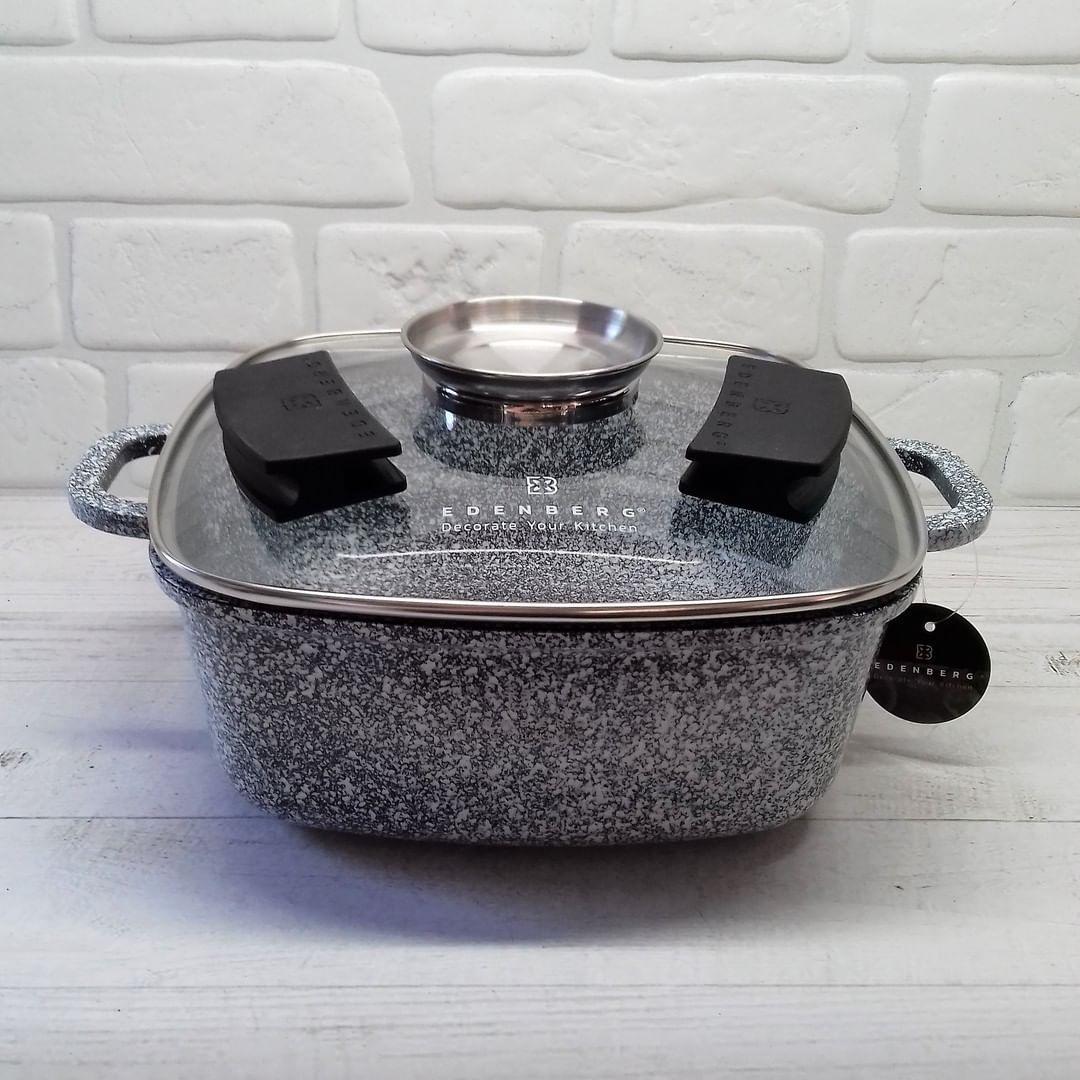 Кастрюля Edenberg с гранитным антипригарным покрытием 5,6 л 26 см (EB-3979) - фото 3 Кастрюля Edenberg с гранитным антипригарным покрытием 5,6 л 26 см (EB-3979) - фото 3