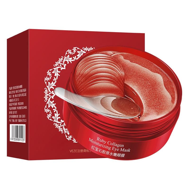 Патчи рубиновые с экстрактом бурых водорослей VENZEN Ruby Collagen Hydrating Eye Mask 60 штук