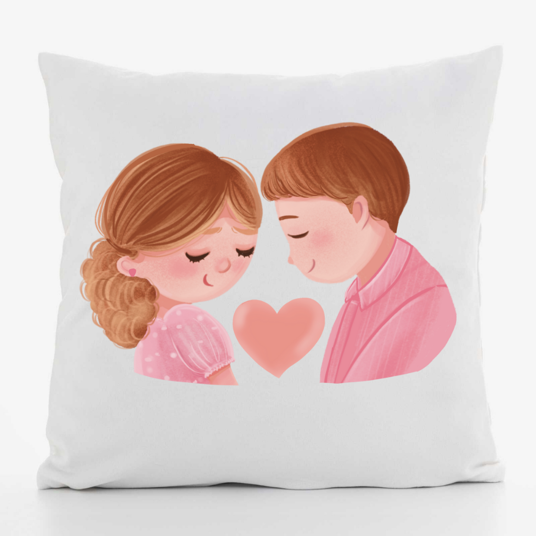 Подушка декоративная с принтом Влюбленные габардин 30х30 см (1254) Подушка декоративная с принтом Влюбленные габардин 30х30 см (1254)