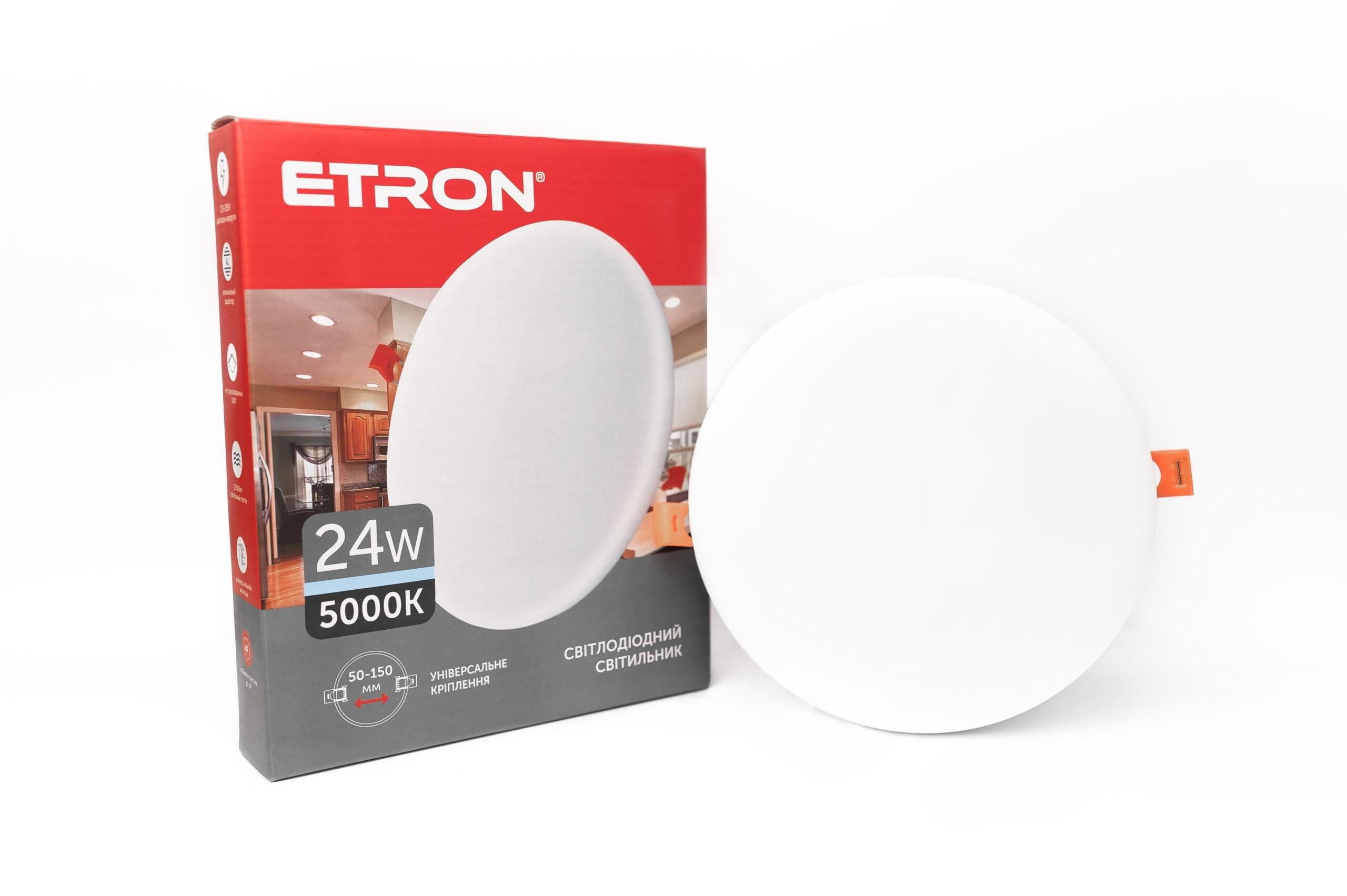 Светодиодный светильник ETRON Decor 1-EDP-614 24 Вт 5000 К IP20 круг (20684)