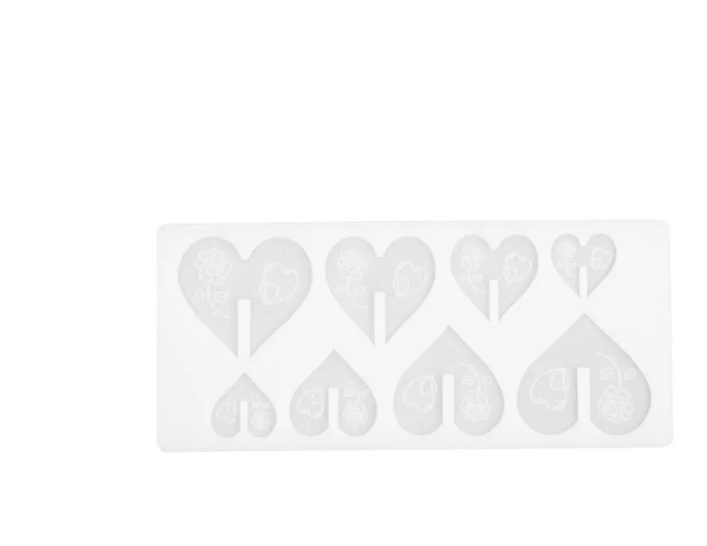 Молд силиконовый Сердечка 219x99 мм Серый (5002) Молд силиконовый Сердечка 219x99 мм Серый (5002)