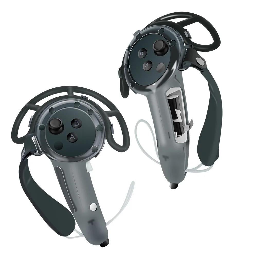 Удлиненный чехол с бамперами и отсеком под батарею для контроллеров Meta Quest 3/3S Grey (ACS-UCWBAOMQ3gr)