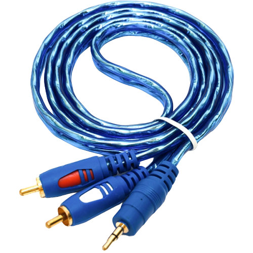 Кабель Kingda AUX Audio 3,5 мм RCAx2 M/M S0706 OEM 5 м Синий (573202)