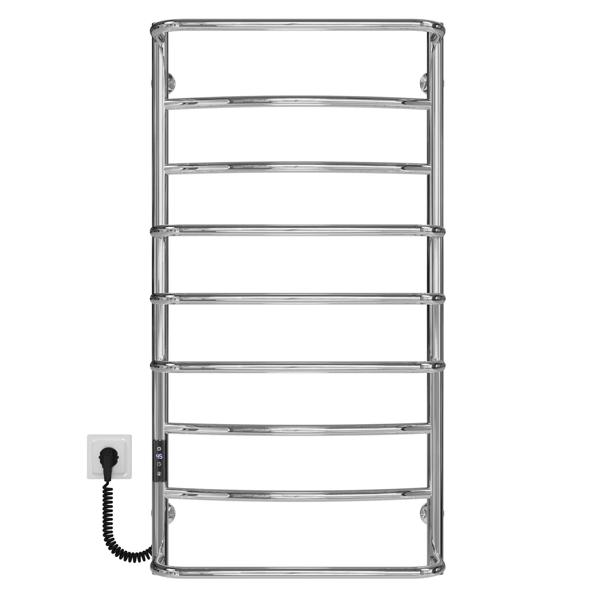 Полотенцесушитель электрический Deffi Аквамикс П9 JD03 левое подключение нержавеющая сталь 500х1000 мм Хром (C.AM.100.50.9.E.C.L.1)