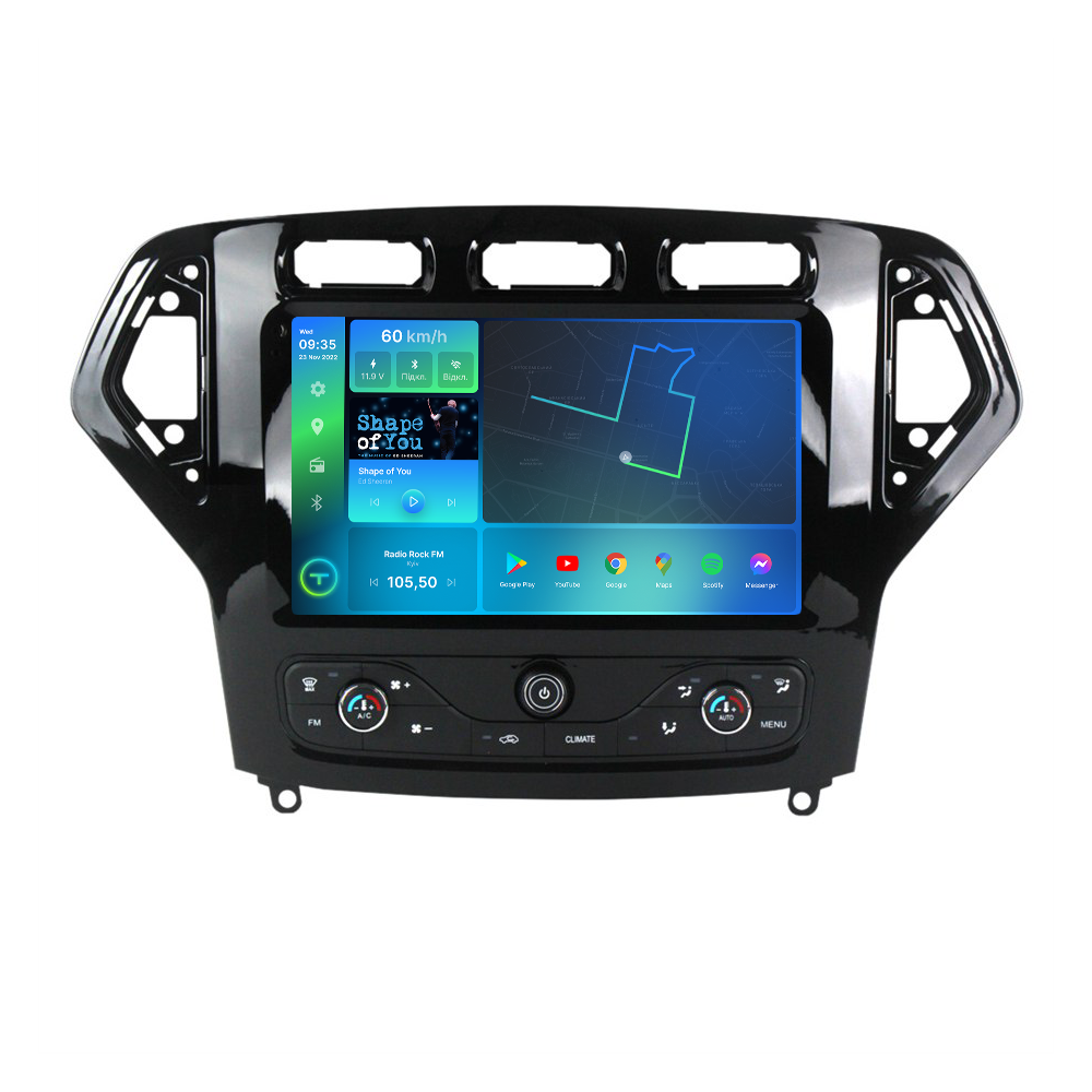 Магнитола штатная Torssen 2K Ford Mondeo A/C climate 07-11 FL9 4+64Gb 4G Carplay DSP Black (202305616)