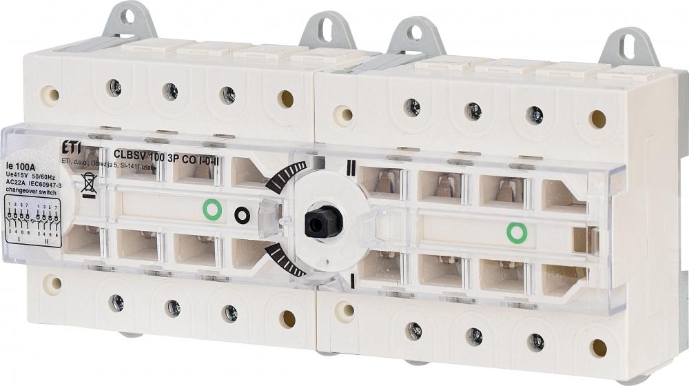 Перемикач навантаження ETI CLBSV CO 1-0-2 3Р 100А трипозиційний без рукоятки (4661891)