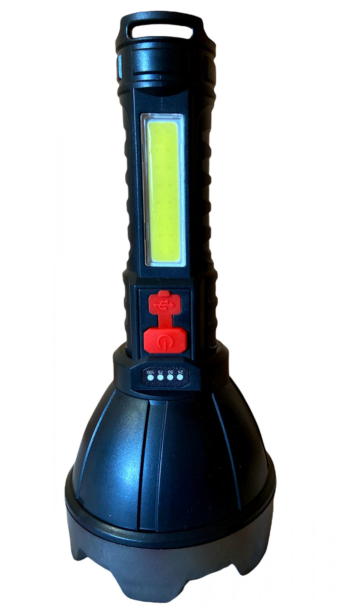 Фонарь ручной аккумуляторный ZJ-05 зарядка micro USB с боковой подсветкой