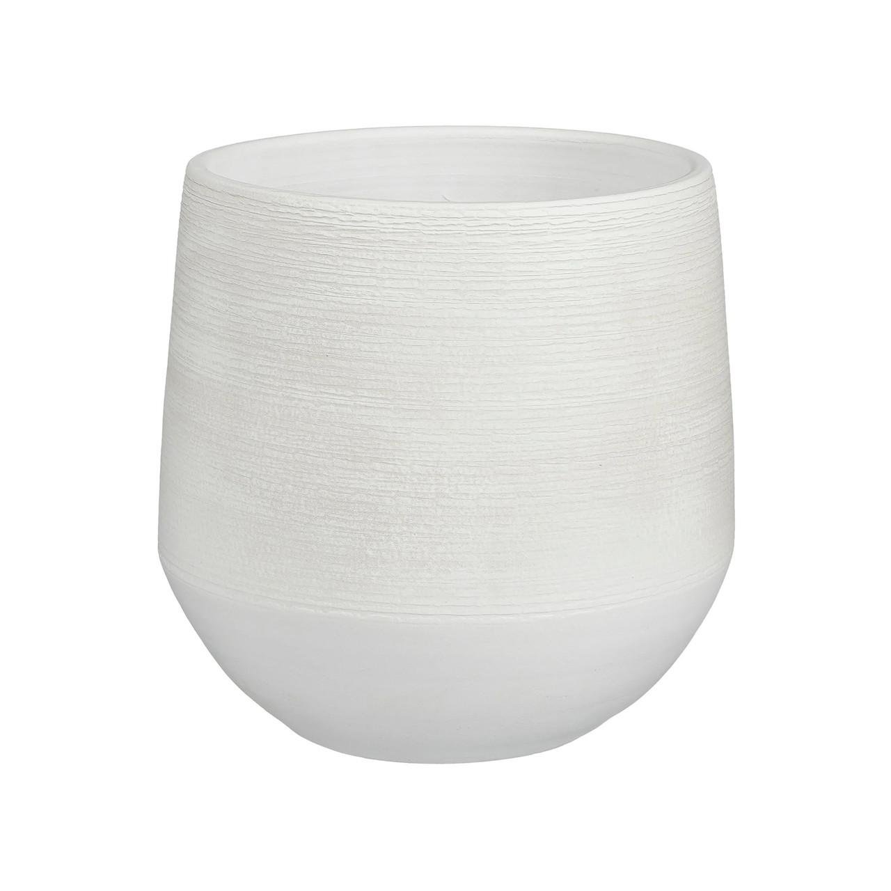 Кашпо Edelman Evora pot round 24х23 см Білий (A-025783) Кашпо Edelman Evora pot round 24х23 см Білий (A-025783)