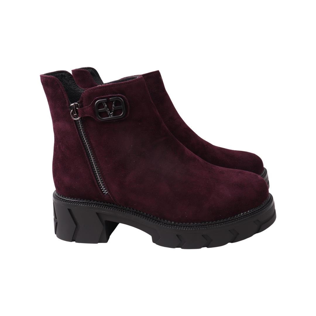 Ботинки женские Polann из замши р. 39 Фиолетовый (163-22ZHC)