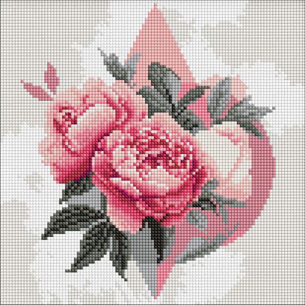 Алмазная мозаика Ideyka Геометрические фигуры из пиона 30x30 см (Id-AMO8230)