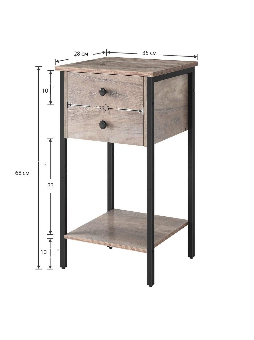 Тумбочка прикроватная высокая MSM с 2 ящиками и полкой (a119) - фото 4 Тумбочка прикроватная высокая MSM с 2 ящиками и полкой (a119) - фото 4