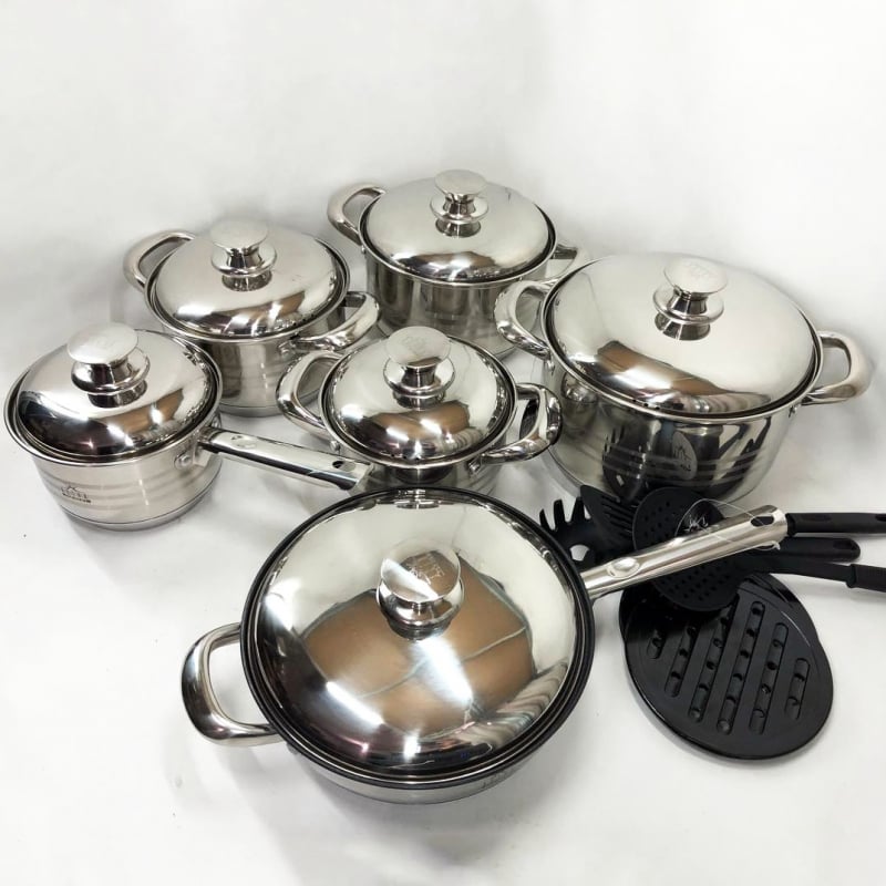 Набор посуды ASTRA A-2518 из нержавеющей стали 18 шт. (tf4521) - фото 2 Набор посуды ASTRA A-2518 из нержавеющей стали 18 шт. (tf4521) - фото 2