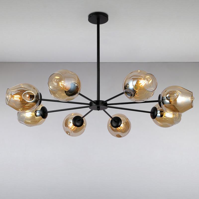 Люстра-молекула подвесная Light House LS-15179-8 Черный (8810)