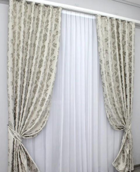 Комплект штор блекаут 1,5х2,7 м 2 шт. Холодный бежевый (998ш)