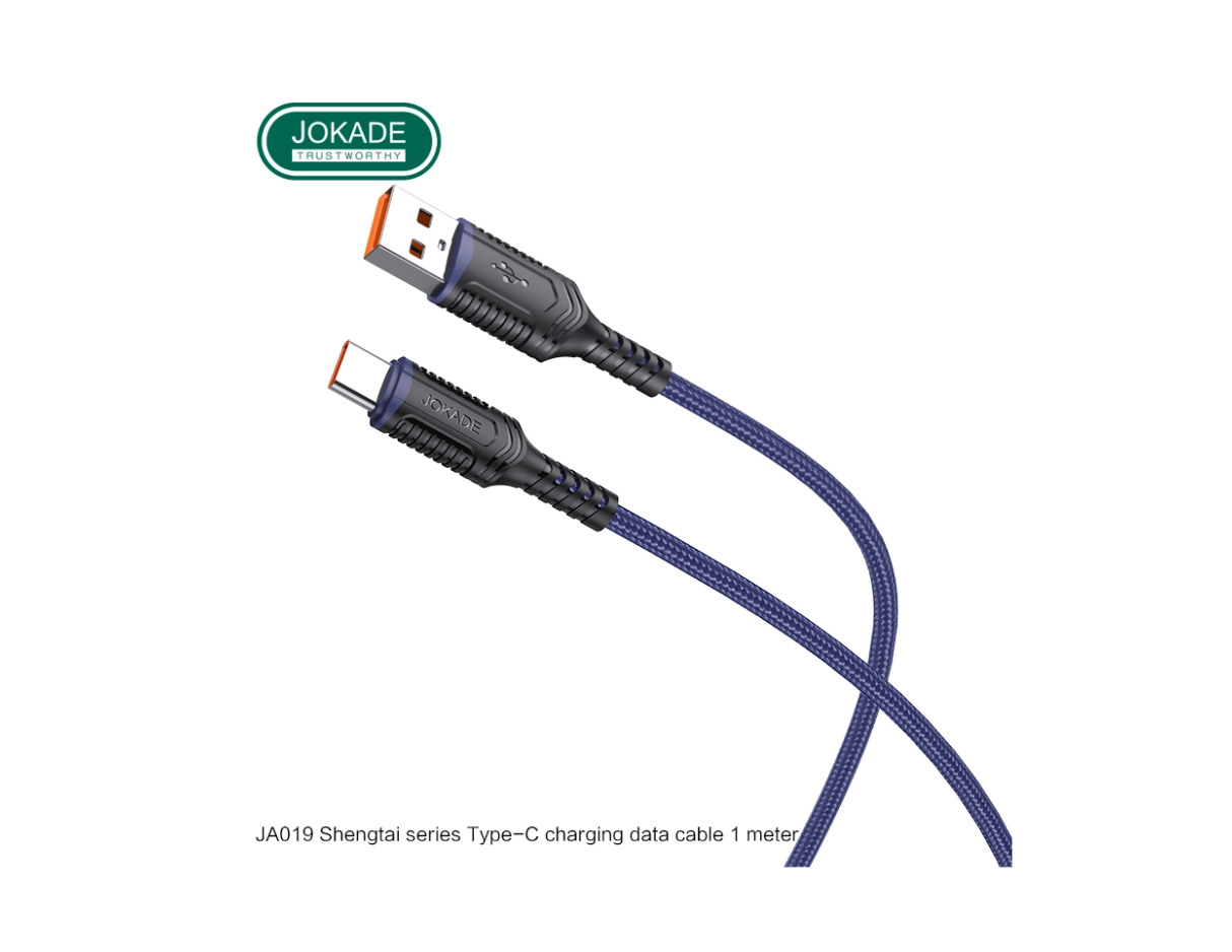 Кабель Jokade JA019 USB Type-C 1 м 5 A Blue (11258951) - фото 2