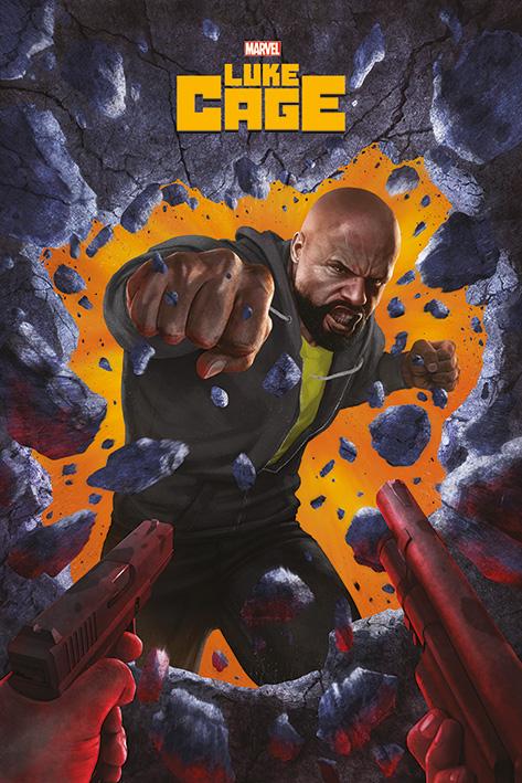 Постер плакат Luke Cage Wall Break 61x91,5 см