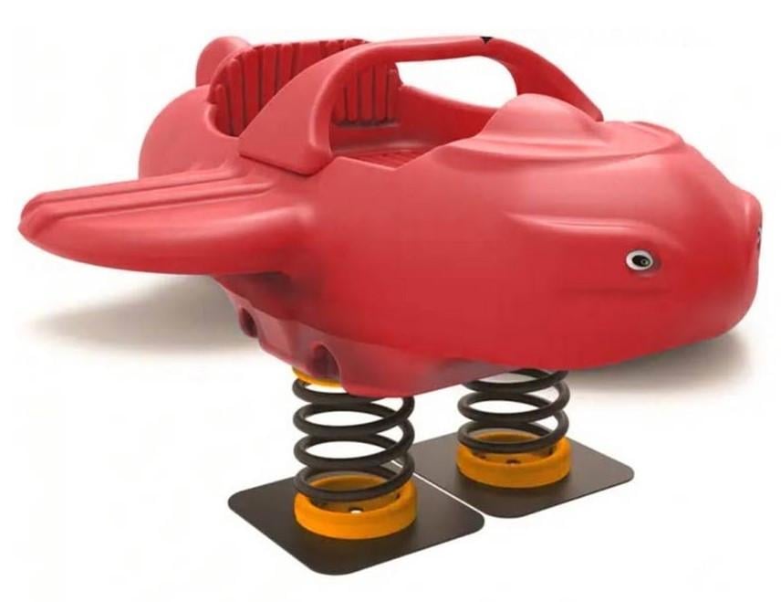 Качели на пружине Самолет из литого пластика Красный (2515563923)