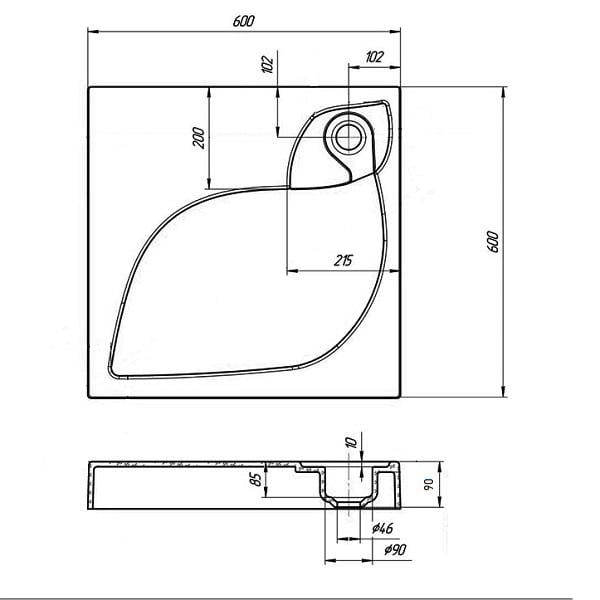 Умивальник на пральну машину акриловий Redokss San TRITON 60х60 см - фото 7 Умивальник на пральну машину акриловий Redokss San TRITON 60х60 см - фото 7