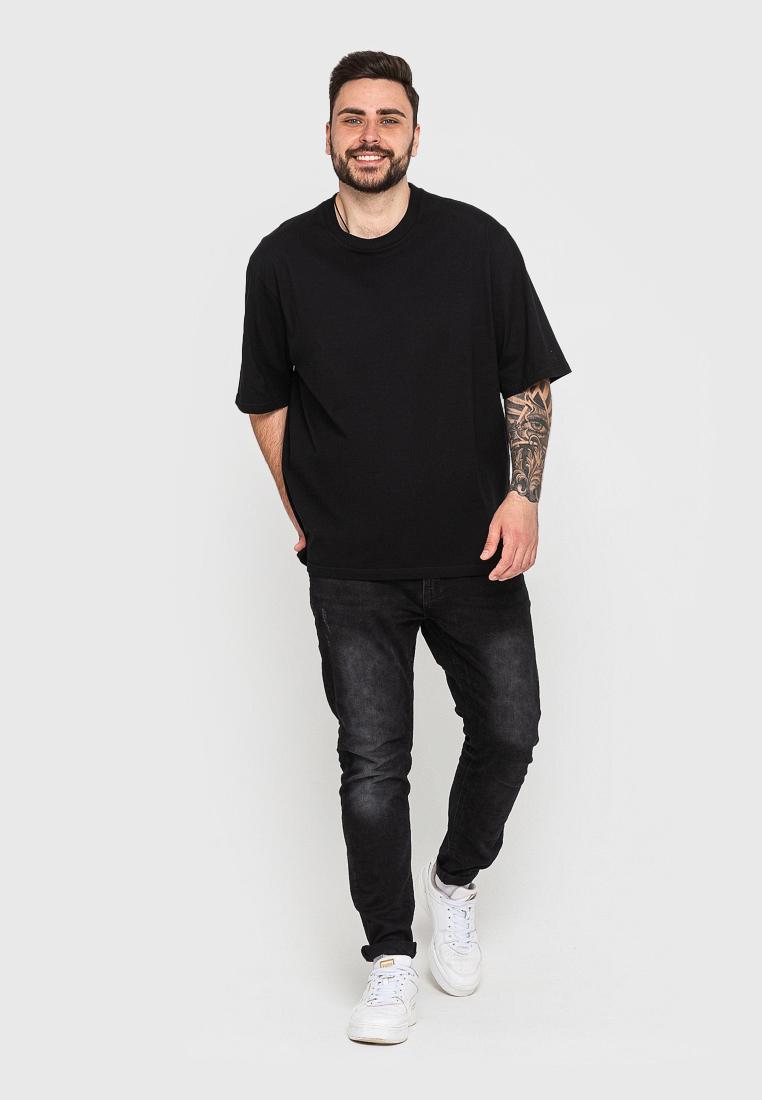 Мужская футболка оверсайз ROZA 211143 M Черный (4824005674952) - фото 3 Мужская футболка оверсайз ROZA 211143 M Черный (4824005674952) - фото 3