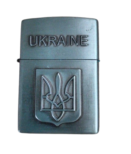 Запальничка бензинова Герб України №4410 Сірий (3570А)