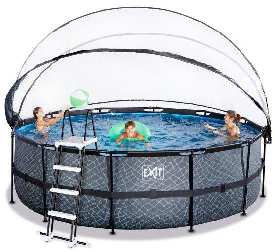 Бассейн с куполом Exit Toys 450х122 см песочный фильтр Камень (1247342656) - фото 2 Бассейн с куполом Exit Toys 450х122 см песочный фильтр Камень (1247342656) - фото 2