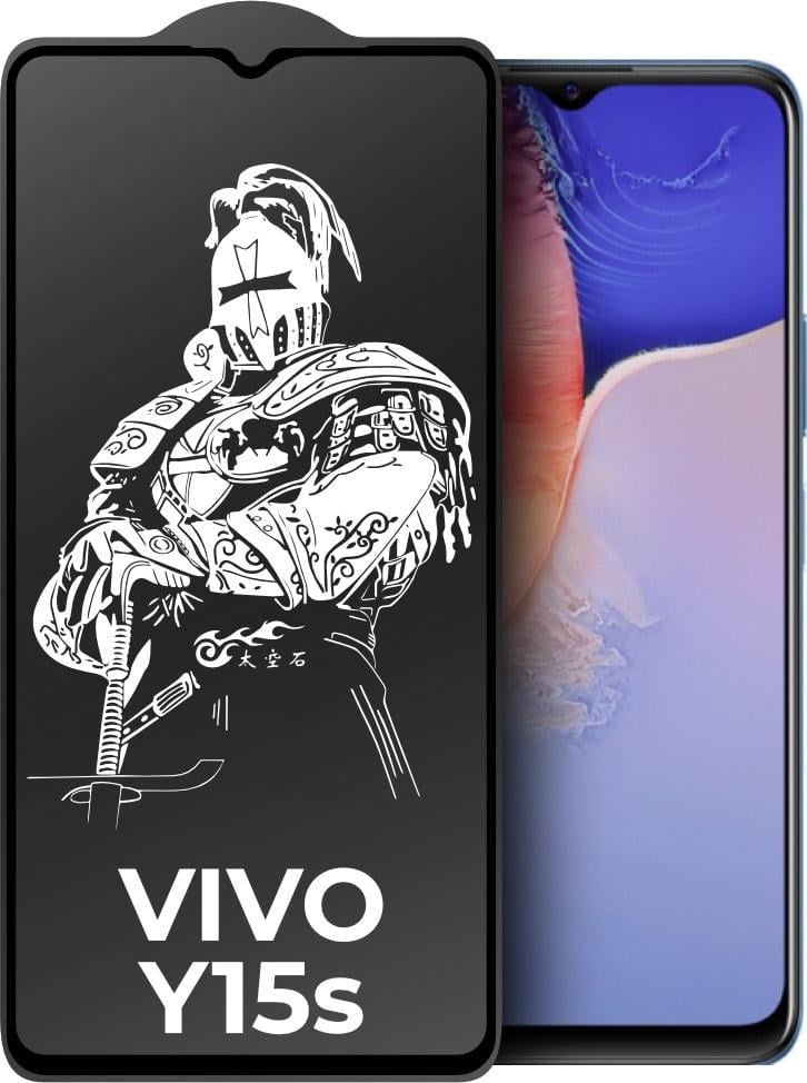 Защитное стекло King Fire Vivo Y15s (Full Glue) Black (30300)