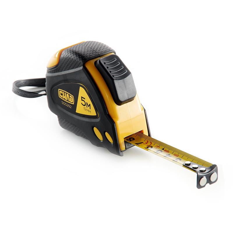 Рулетка обгумована Сила Стандарт Супермагніт з автостопом 5 м х 19 мм (500292) Рулетка обгумована Сила Стандарт Супермагніт з автостопом 5 м х 19 мм (500292)