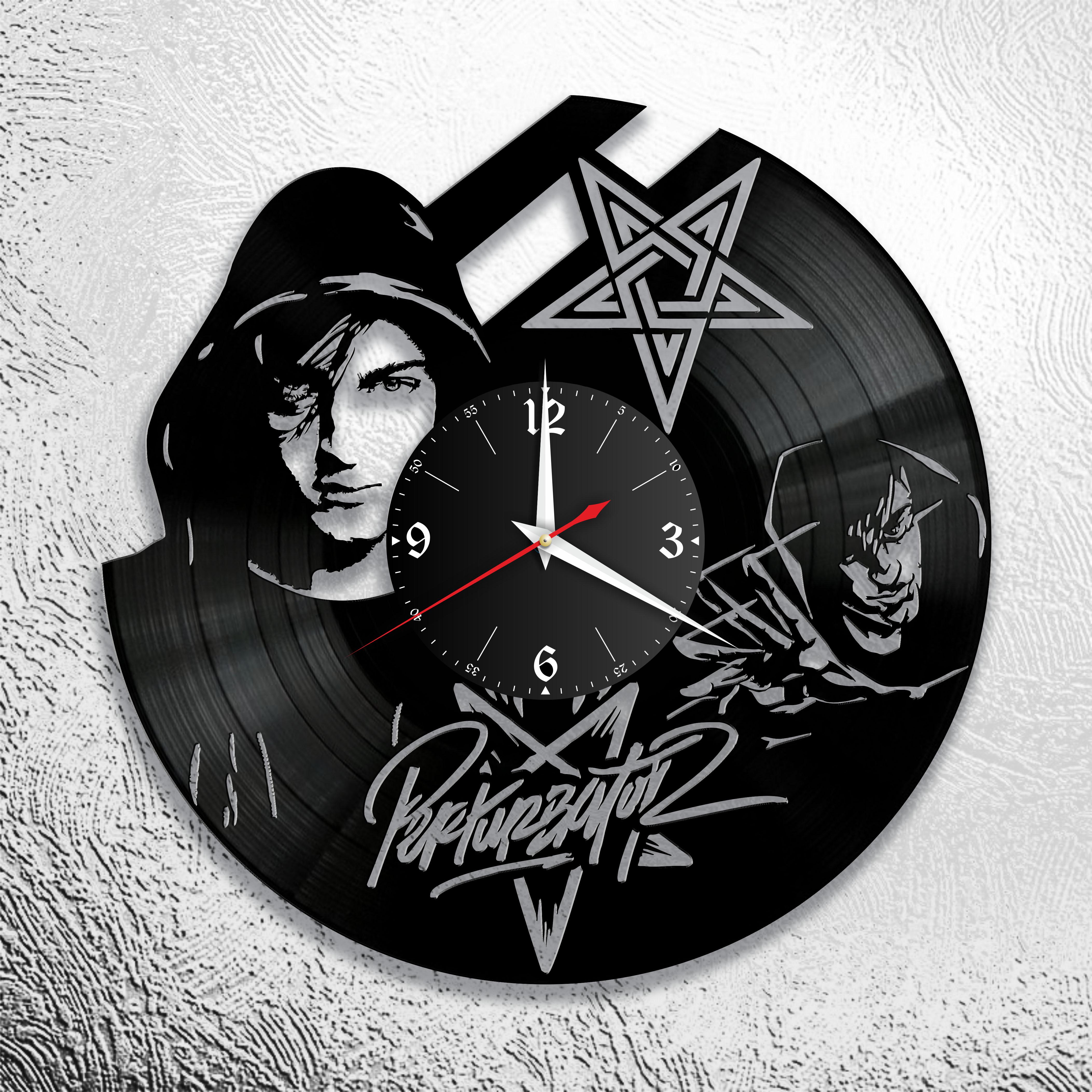 Часы настенные Perturbator 2983 из виниловой пластинки