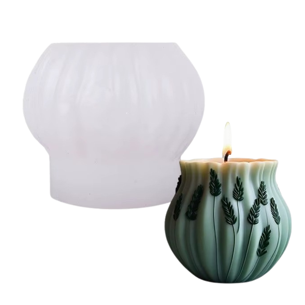 Силиконовая форма для изготовления свечи молд для изделий из пчелиного соевого воска и парафина 91х78 мм