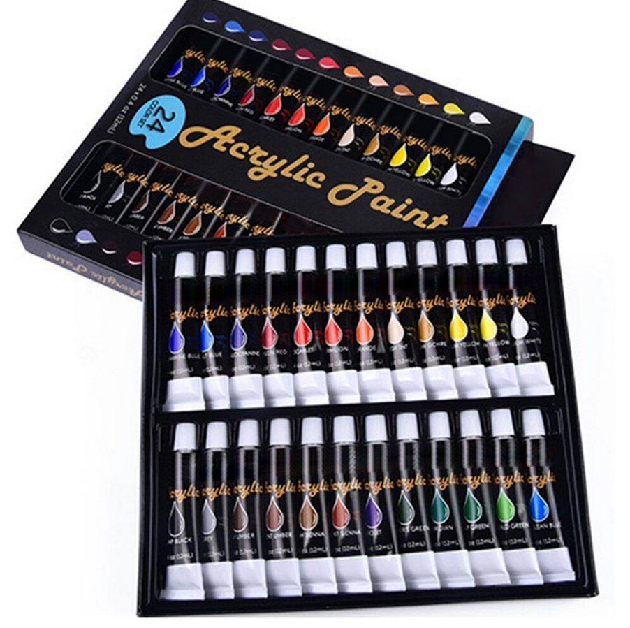 Набір акрилових фарб AcryLic Paint 24 кольори по 12 мл - фото 4