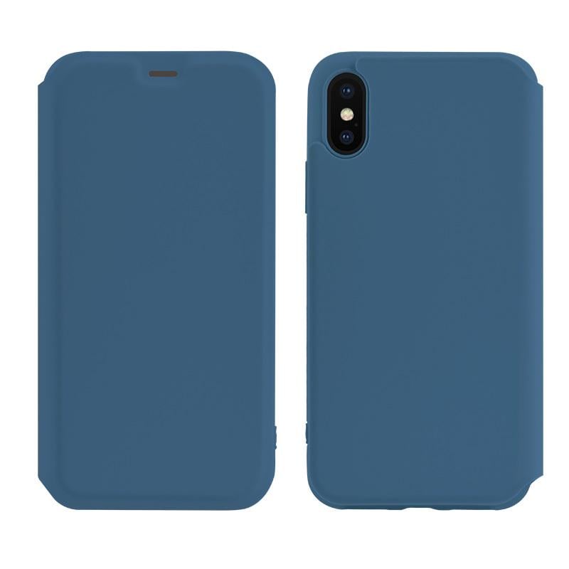 Чехол-книга Hoco Colorful series liquid silicone case для Apple iPhone X / XS Blue