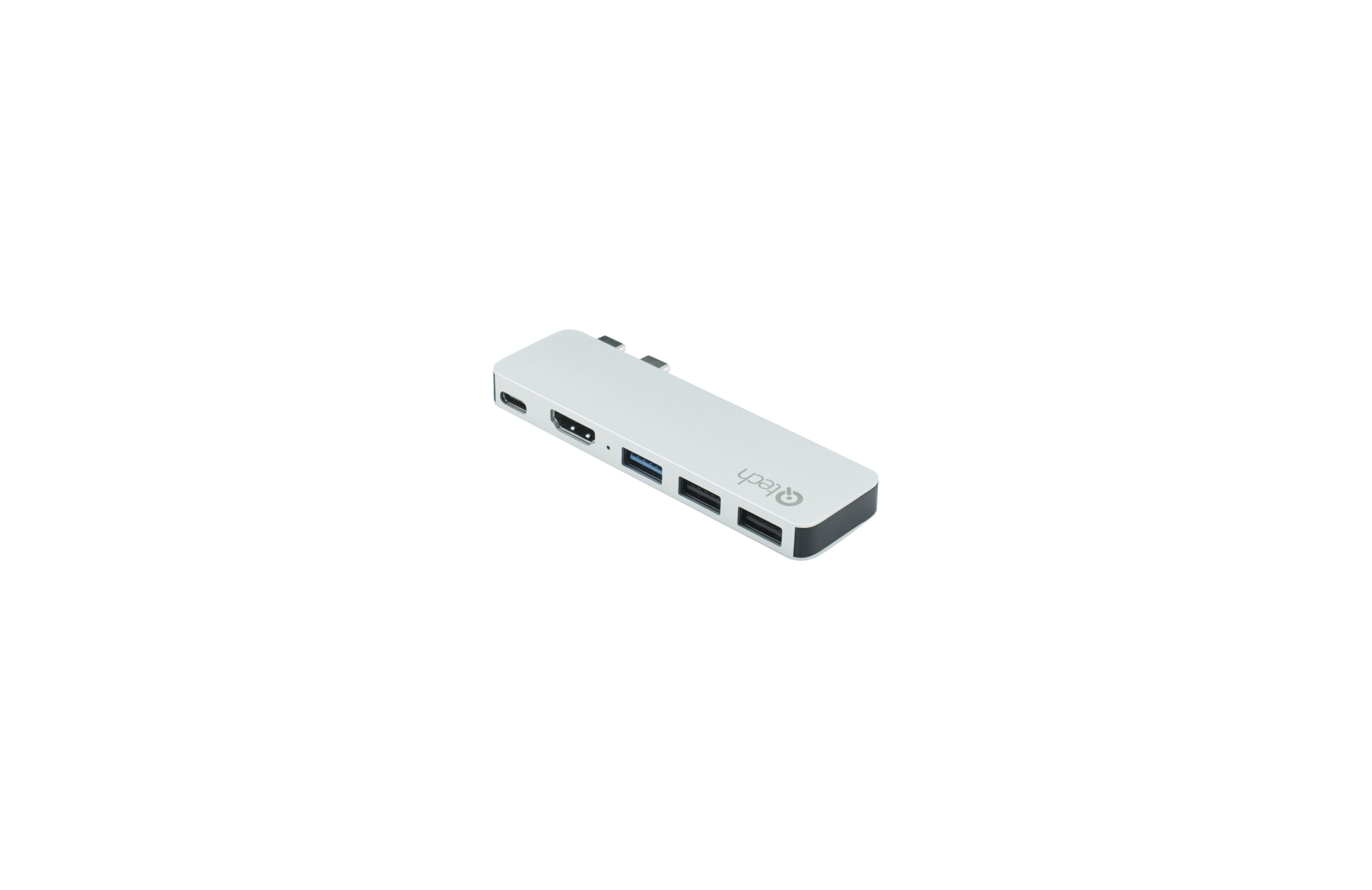 USB-хаб Qitech Aluminum Mini Silver (QT-Hub5_sl)