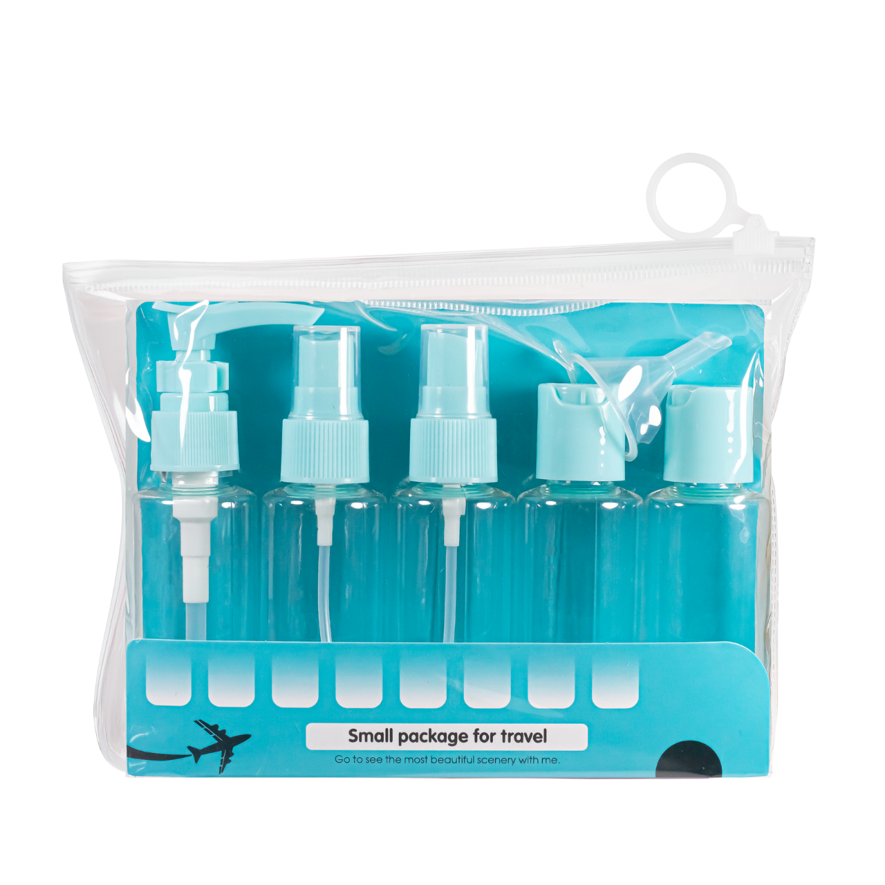 Набір дорожній ємностей для косметики WH Travel Bottles Set 5 шт. Блакитний (13348210)