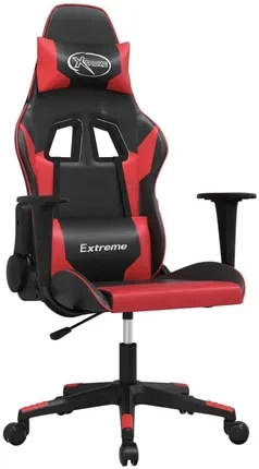 Компьютерное кресло геймерское vidaXL искусственная кожа Black/Red (3143688)
