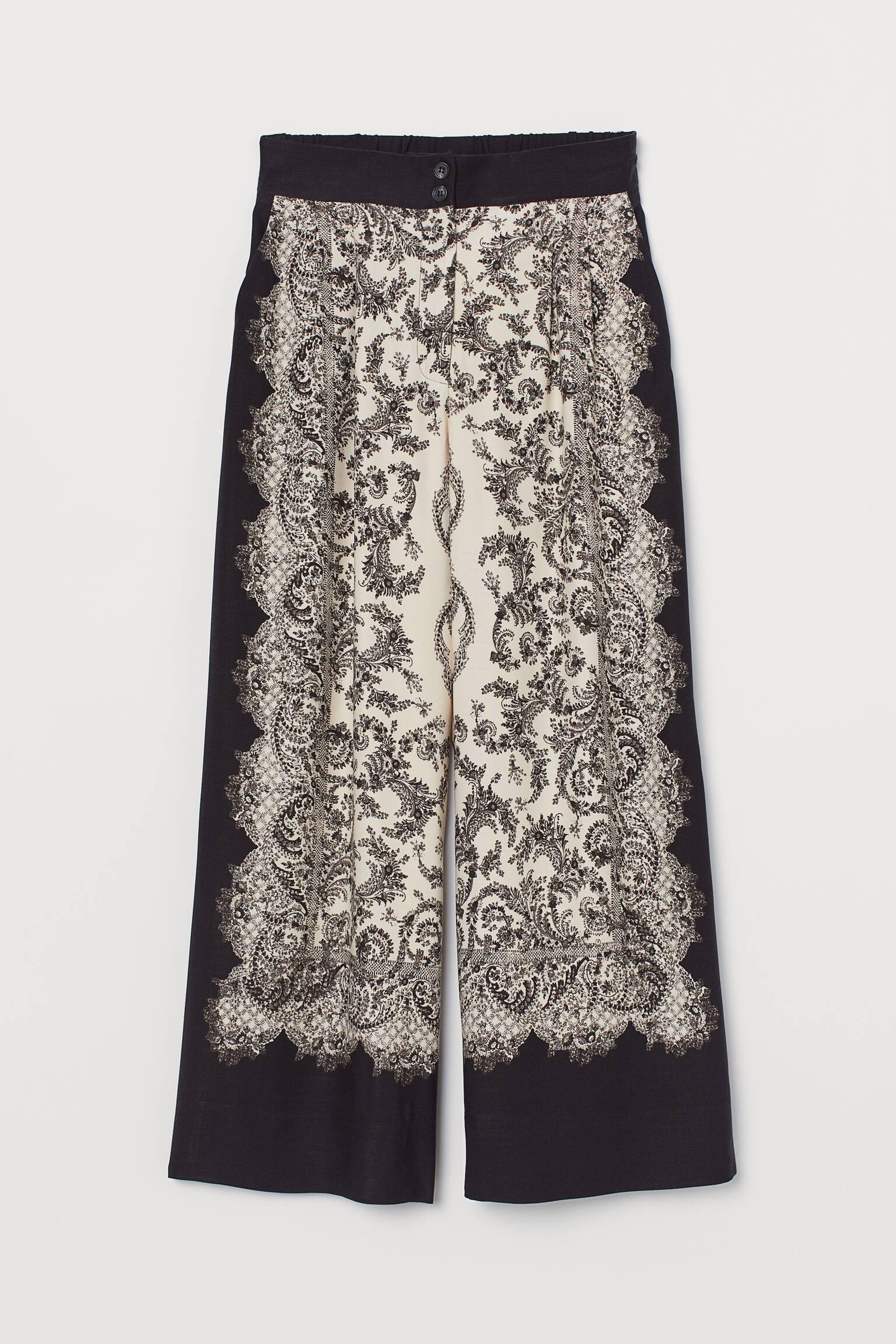 Брюки H&M р. 34 Черно-белый (787959П)