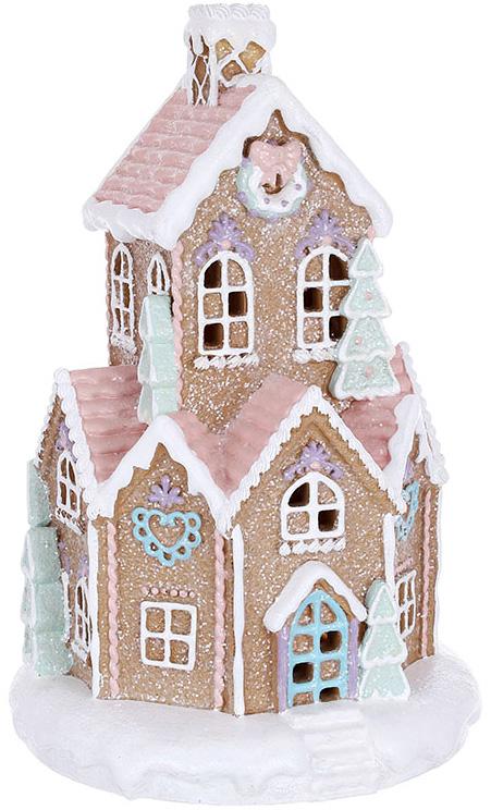 Фігура декоративна пряничний будиночок з LED-підсвіткою 32 см
