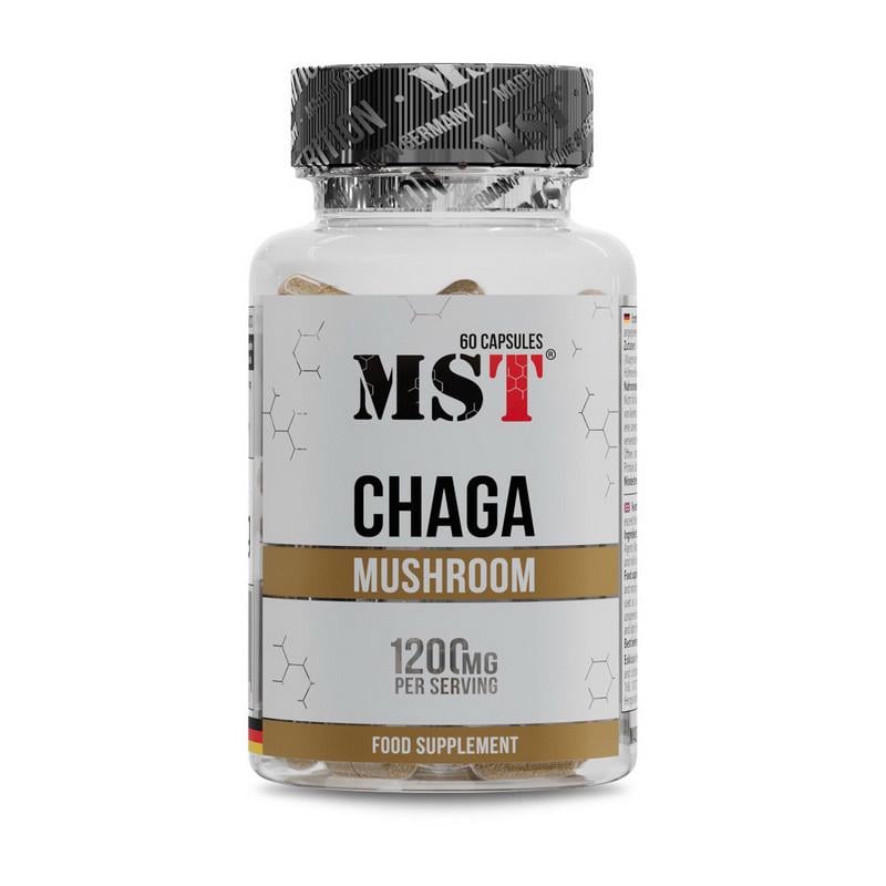 Чага экстракт MST Chaga Mushroom 1200 мг 60 капс.