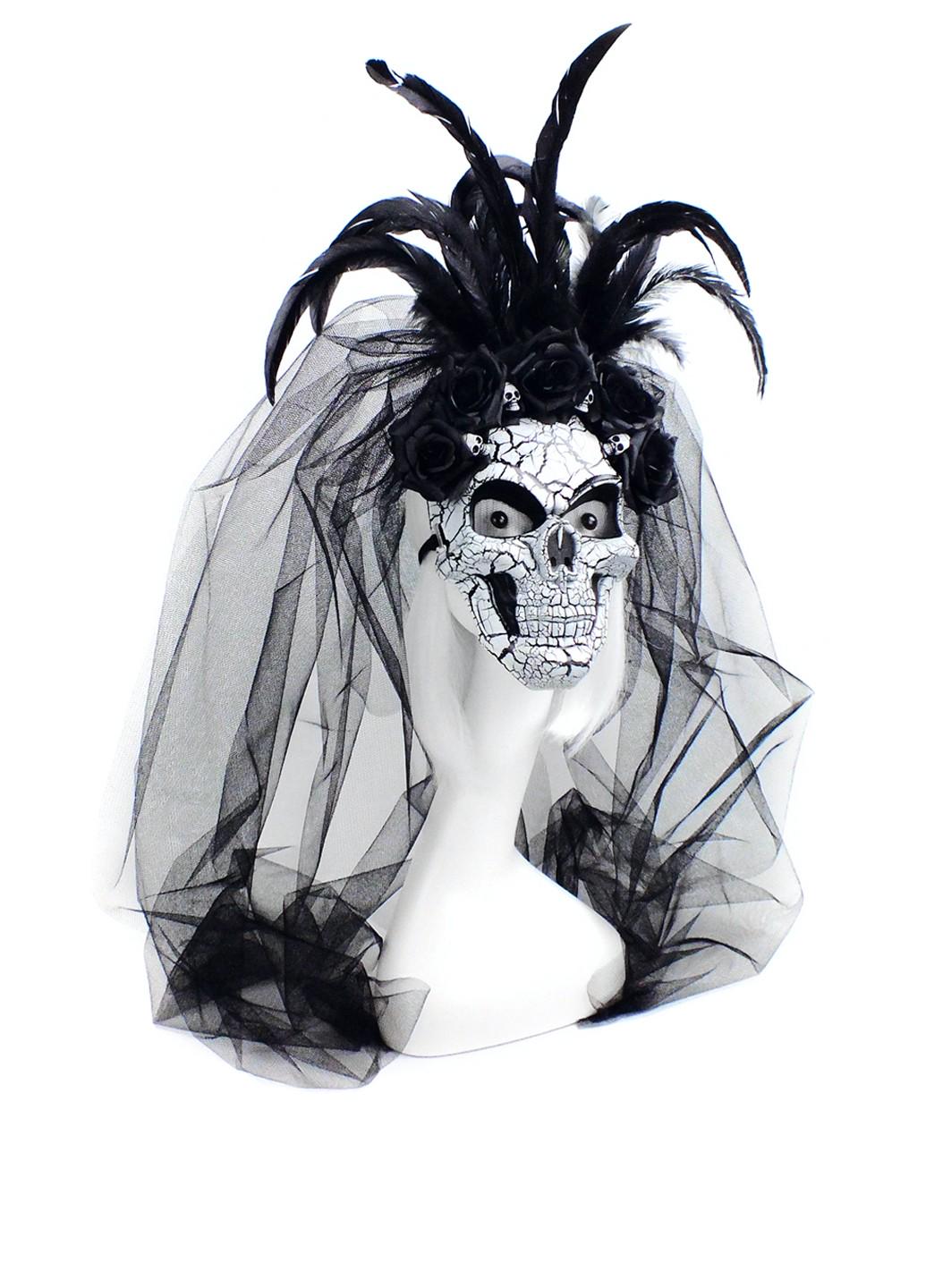 Маска La novia de Muerte с фатой (19-963BLK)