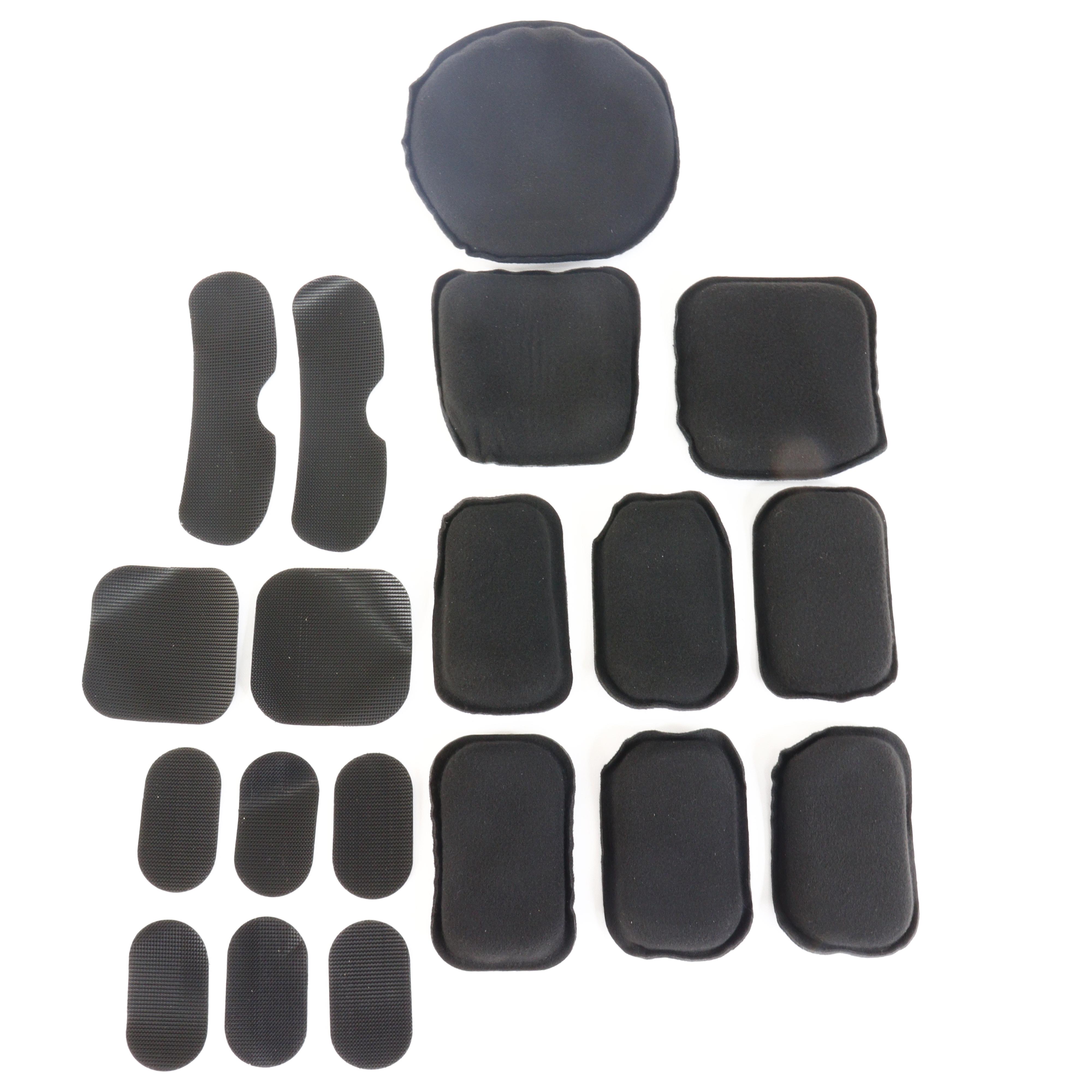 Подушки с липучками для шлема противоударные/защитные 9 шт. Черный (007029)