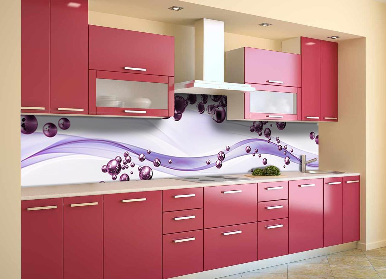 Кухонный фартук Фиолетовые сферы шары с самоклеющейся виниловой пленки 60х250 см Фиолетовый Кухонный фартук Фиолетовые сферы шары с самоклеющейся виниловой пленки 60х250 см Фиолетовый