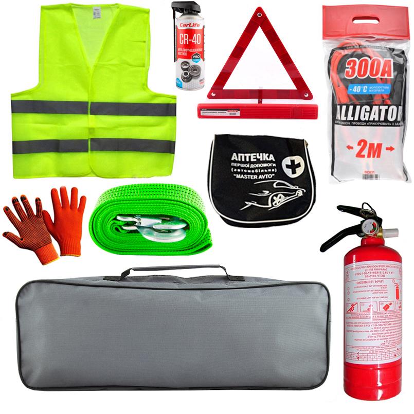 Набор автомобилиста для легковых автомобилей LIDO-1 с буксирным тросом (na_32)