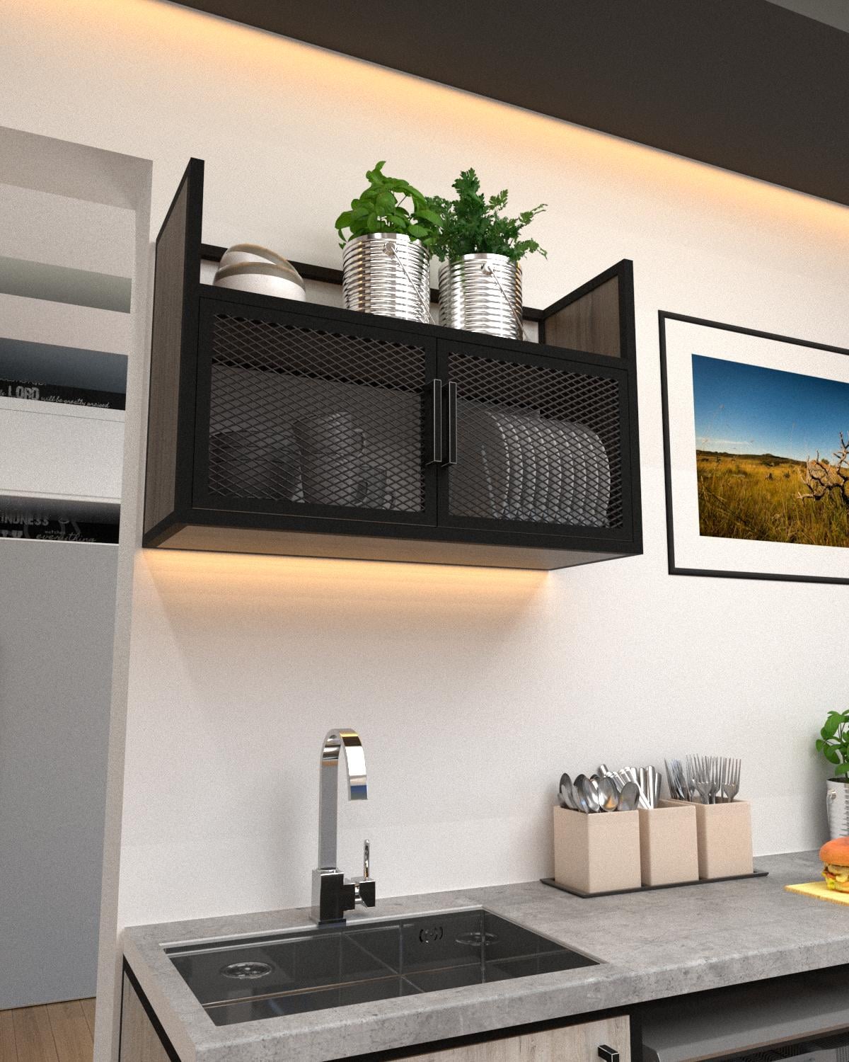 Шафа кухонна настінна EcoLoft Монделло DSP-1443-4 в стилі лофт Монтеверде (DSP-1443-4)