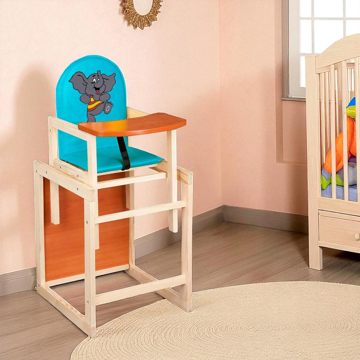Стульчик для кормления Мася Слоник Голубой (№2036) - фото 2